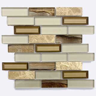 Glass Mosaic Tile — Parquet Pattern
