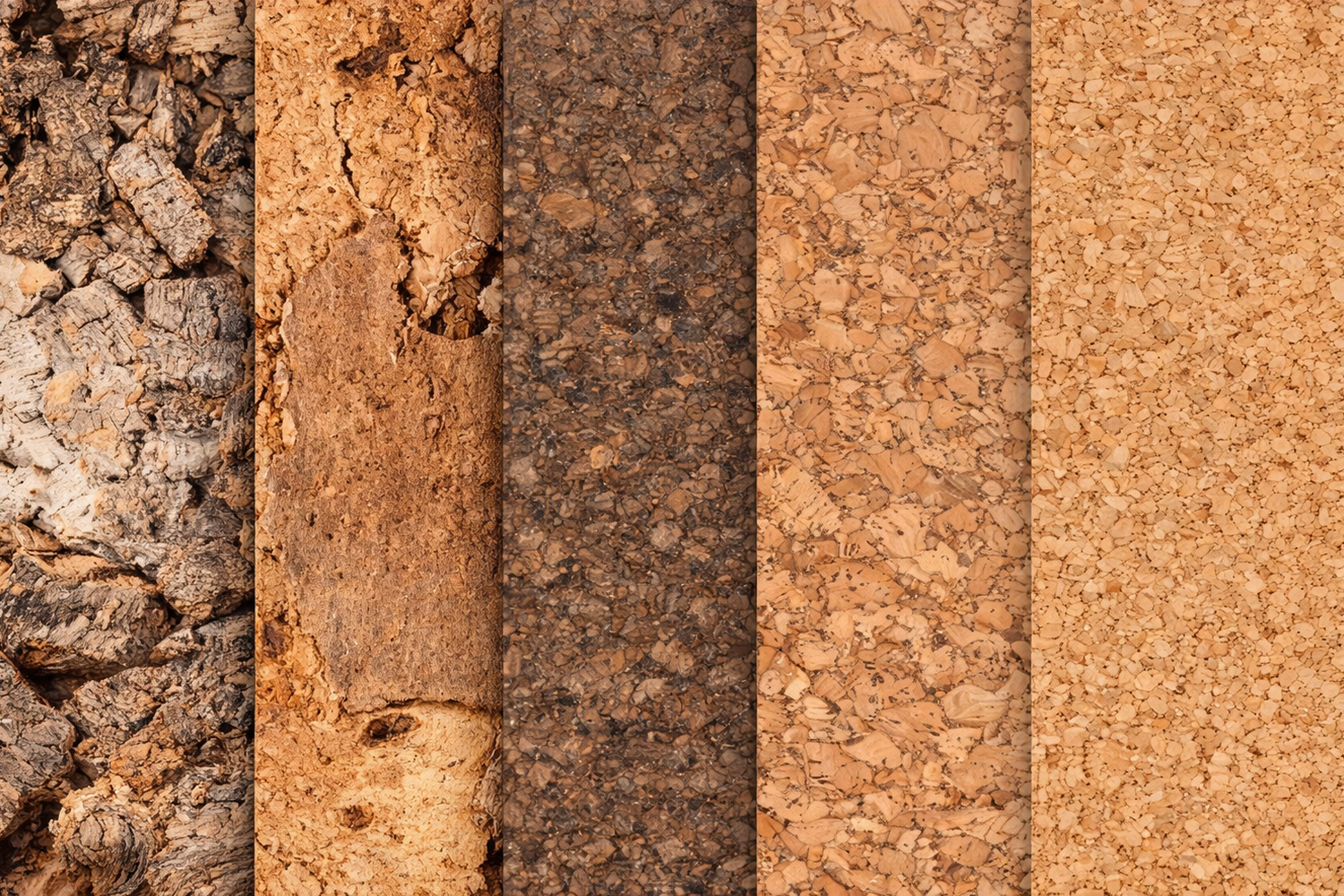 Close-up of natural cork surface texture